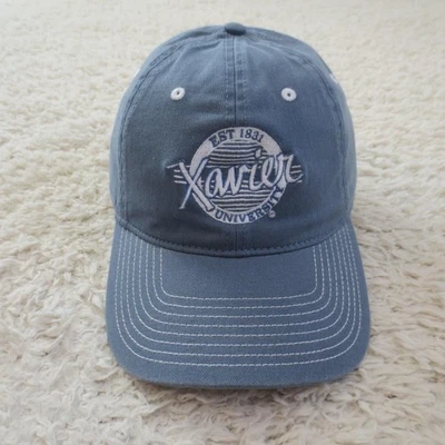 Xavier Musketeers Hat Cap Strap Back Mens Blue Basketball Circle Logo The Game - Image 1 of 4