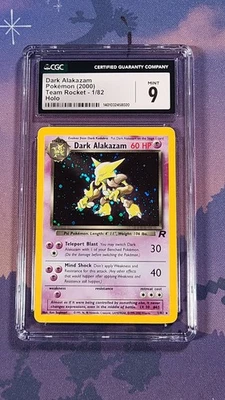 Dark Alakazam **CGC MINT 9** 2000 Pokémon  Holo Team Rocket Unlimited 1/82  - Image 1 of 2