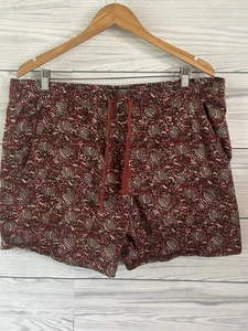 Pantalones Cortos Chinos JACHS Para Hombre Rojo Estampado Floral Bolsillos Cintura Elástica Cordón j49 - Imagen 1 de 5