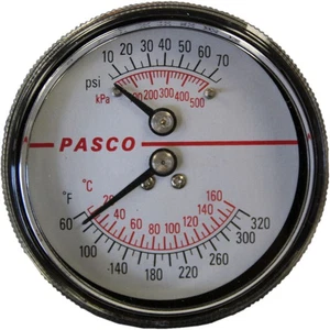Pasco 1435 2-1/2 Temp und Druck Kessel Manometer - Bild 1 von 1