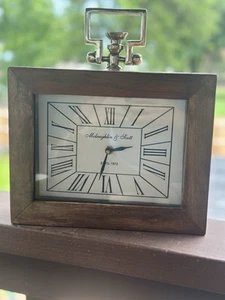 Mclaughlin & Scott Wood & Nickel Plated Table Mantel Shelf Clock Works W - Picture 1 of 10