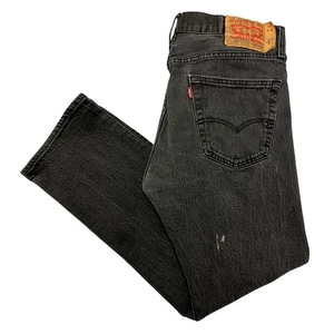 Levi's 501 Jeans schwarz 34 W 29 L Regular Straight Fit Stretch Denim Button Fly - Bild 1 von 13