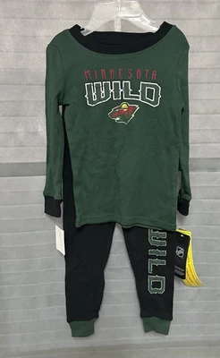 NHL Minnesota Wild Toddler Boy 2 Piece Sleep Set Green/Black, 2T - Image 1 of 4