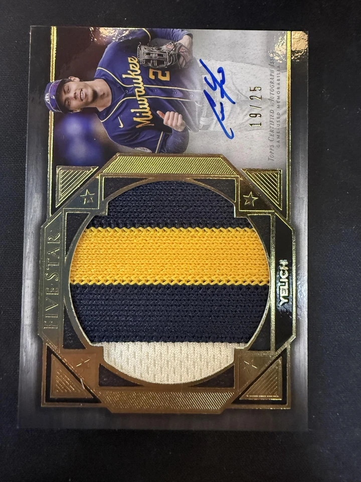 #FSJP-CY Christian Yelich 2022 Topps Five Star Brewers Auto Jumbo Prime - Image 1 of 2