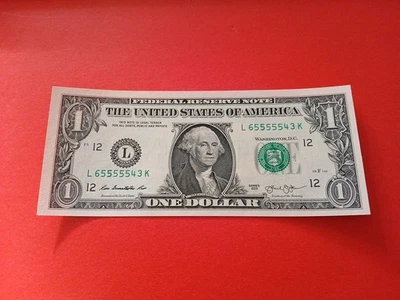 SUPER  FANCY NUMBERS, Bill NOTE .  L 65555543 K  - Image 1 of 2