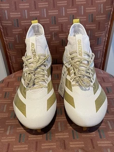 Nuevos botines de fútbol para hombre talla 11,5 Adidas Adizero Impact dorados blancos, IH0886 - Imagen 1 de 7