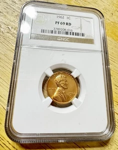 1962 1C PF69 RD NGC Lincoln Memorial Proof Cent - Picture 1 of 4