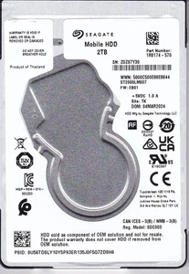 ST2000LM007 p/n: 1R8174-570 f/w: EB01 s/n: ZDZ TK MAR/2024 2TB SATA 2.5" SEAGATE - Picture 1 of 5