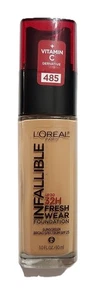 L'Oreal Paris Infallible 32HR Fresh Wear Foundation with SPF 25 - 1 fl oz - 485 - Picture 1 of 2
