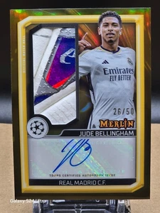 2023-24 Topps Merlin UEFA CC Match Ball Signature Jude Bellingham Gold Ref. /50 - Bild 1 von 2