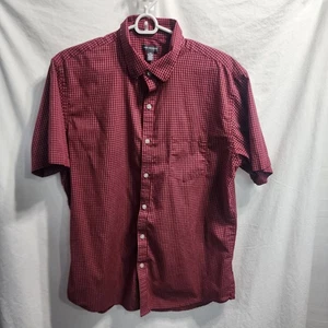 Van Heusen kurzärmliges Hemd Large 16-16,5 rot & weiß kariert - Bild 1 von 8