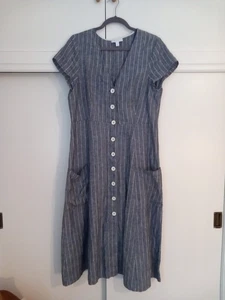 The White Company White Label Linen Dress UK 14 pockets Blue - Picture 1 of 9