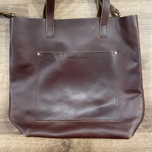 Bolso de Mano Clásico Grande Portland Leather Goods en Correas Bandolera Coñac/Marrón - Imagen 1 de 12