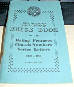 Sehr seltenes 1950-51 Autohändler Glasführer Glas's Scheckbuch Auto - Bild 1 von 5