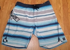 Rip Curl Mirage Aggrolite Board Shorts (32) Horizonal Line Pattern, Stretchy - Picture 1 of 5