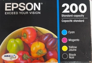 Epson 200 Single, 2pk, 3pk, & 4pk Ink Cartridges -Yellow, Magenta, Cyan, - Picture 1 of 3
