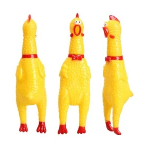 Creative Rubber Yellow Screaming Chicken Small Pet Squeaky Toy Pet Dog Chew Toys - Picture 1 of 9