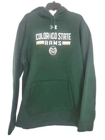 Colorado State Rams Football Under Armour Green Hoodie Sweatshirt Size: 2XL Cover