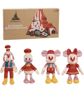 Disney Big Thunder Mountain Railroad 9” Plush Set Mickey, Minnie, Goofy, Donald - Picture 1 of 7