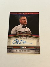 2010 TRISTAR TNA Icons Iconigraphs Gold #d 28/50 Earl Hebner #I9 Autograph RIP