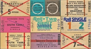 Railway tickets Victoria VR Various Melbourne suburban singles used and unused 6 - Picture 1 of 1