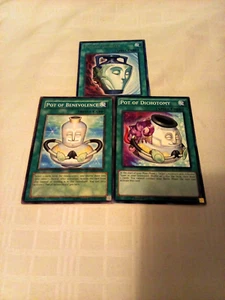 YU-GI-OH! 3 Pot Cards - Duality + Benevolence + Dichotomy - 2 Common 1 Rare - Picture 1 of 24