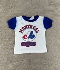 Vintage 80s 90s Montreal Expos Baseball Team Two Tone Youth T-Shirt Youth Small