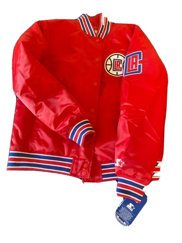 STARTER AUTHENTIC LA CLIPPERS SATIN JACKET SIZE XL - Brand New Cover