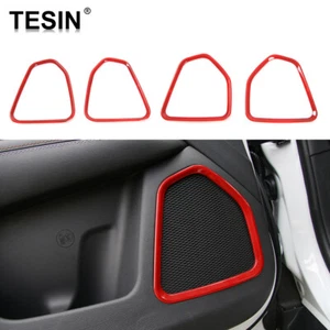 4X Red Inner Door Speaker Decorative Cover Trim for Jeep Compass 17+ Accessories - Imagen 1 de 7