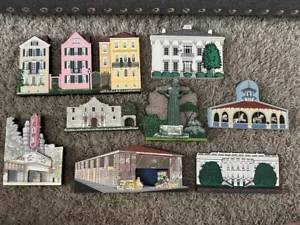 Lot 8 Wooden Shelf Sitters Shelia's Cat's Meow Vintage White House MINT Alamo - Picture 1 of 12
