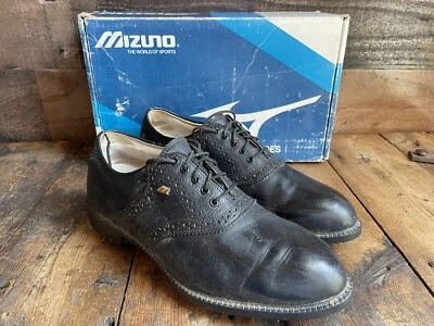 MIZUNO MENS MST 9844 9M Black Golf Shoes - Image 1 of 4