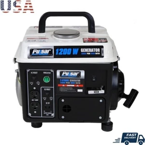 Portable Gas Generator 1200W Peak 900W Running 2 Cycle 69cc 5hrs Run Camping New - Picture 1 of 6
