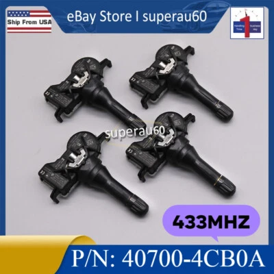 4X TPMS Tire Pressure Monitoring Sensor For Nissan Altima Leaf Qashqai Rogue US - Image 1 of 4