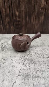 Japanischer Tokoname Kyusu Teekanne braun Ton Vintage - Bild 1 von 10