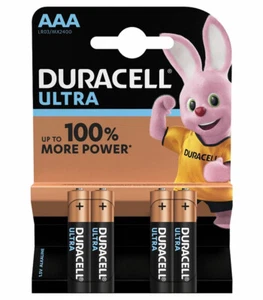 Pile Alcaline Ministilo AAA 1,5V DURACELL ULTRA 10 blister 4 pile - Foto 1 di 1