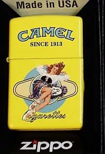 ZIPPO FEUERZEUG CAMEL PinUp Mädchen gelb CZ 1036 LIMITIERTE EDITION NUR 50 HERGESTELLT XXZ - Bild 1 von 12