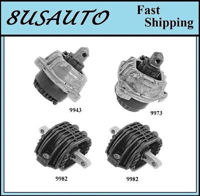 4 PIEZAS MONTAJE MOTOR Y TRANS COMPATIBLE CON BMW 550I, 550I GT, 650I, 750I, 750LI, 750L, M5, M6.. Foto 1 de 4