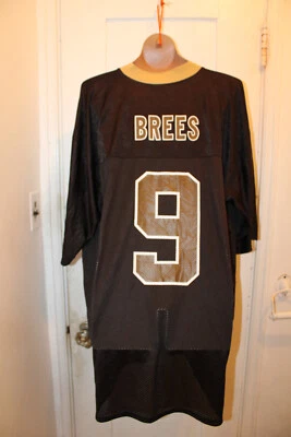 Camiseta de fútbol americano Reebok Team Apparel New Orleans Saints Drew Brees #9 Goat QB Foto 1 de 4