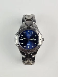Orologio Citizen Uomo Quadrante Blu Quarzo Acciaio Inox Watch N-2510 con Batteria Nuova - Foto 1 di 11