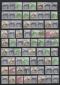 1977 - 1987 Bund Burgen und Schlösser BuS Los C/D Werte und ZDR gestempelt - Bild 1 von 1