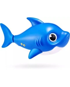 Baby Shark New Silicon Fins Version Singing and Swimming DADDY SHARK BLUE - Picture 1 of 1