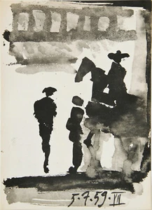 Litografía Desplazada Picasso "Picador" Toros y Toreros 1961 Original - Imagen 1 de 1