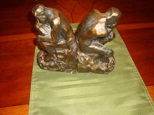 Thinking Man Book Ends Bookend decorative collectible statue figurines sculpture - Picture 1 of 10