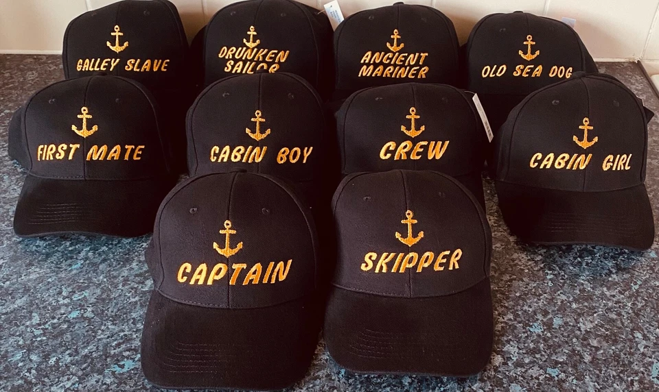 CAPPELLO BERRETTO DA BASEBALL Barca a Vela Personalizzato Ricamato Cotone Spazzolato Capitano - Immagine 1 di 1