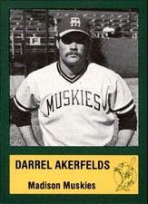 1984 Madison Muskies Police Darrel Akerfelds Littleton Colorado CO Baseball Card