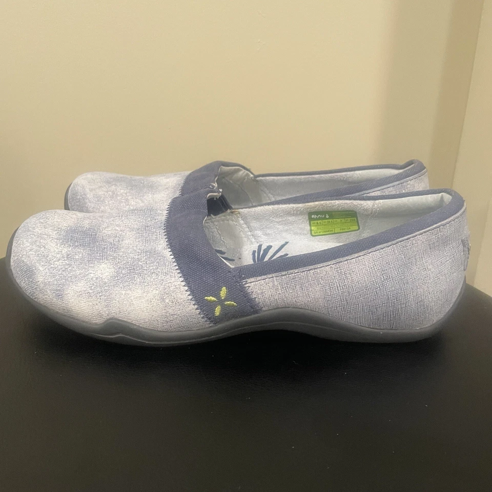 Ahnu Mujer Jackie Lona Cuero Slip On Slide Zapato Plano Talla 8.5 Usado en Excelente Condición Foto 1 de 4