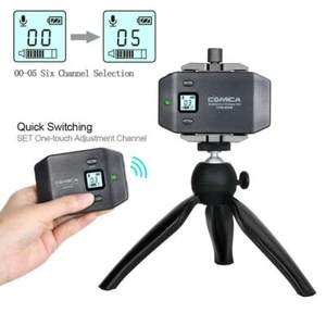 Comica CVM-WS50 Wireless Handheld Microphone UHF 6 Channel Lavalier Mic fr phone - Picture 1 of 9