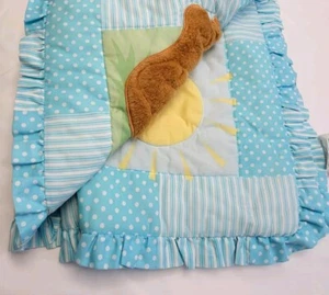Baby Looney Tunes Crib Baby Blanket Conforter Bugs Bunny Taz Tweety Ruffle 2007 - Picture 1 of 20