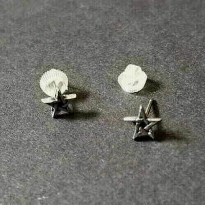 PENTAGRAM Orecchini A Studs (2) In Peltro ALCHEMY Gotico - Immagine 1 di 2