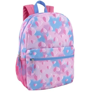 17 Inch Backpack with Side Pockets for Girls for School, Travel, Loving Hearts - Picture 1 of 7